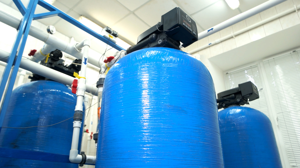 Water,Filters,At,The,Plant.,Tanks,And,Pipes.,Renewed,Equipment